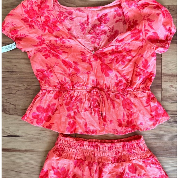 Adore me Floral Two-Piece Set Size S NWT - Picture 3 of 4
